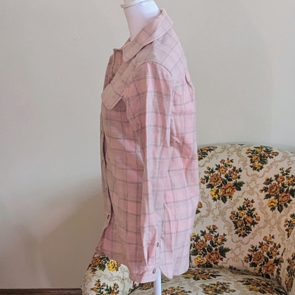 Pendleton Pink and Grey Plaid Shirt - Picture 3 of 7